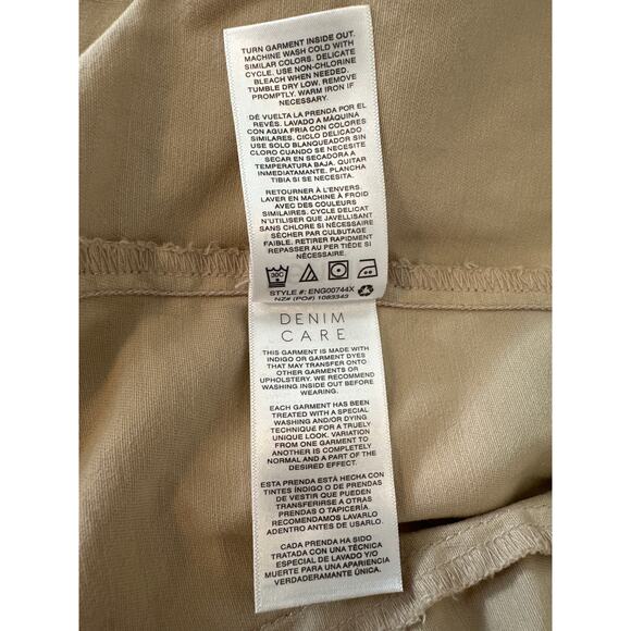 Kensie Jeans Lightweight Zip-Up Utility Jacket Size L Tan Khaki Neutral Pockets - Picture 13 of 13